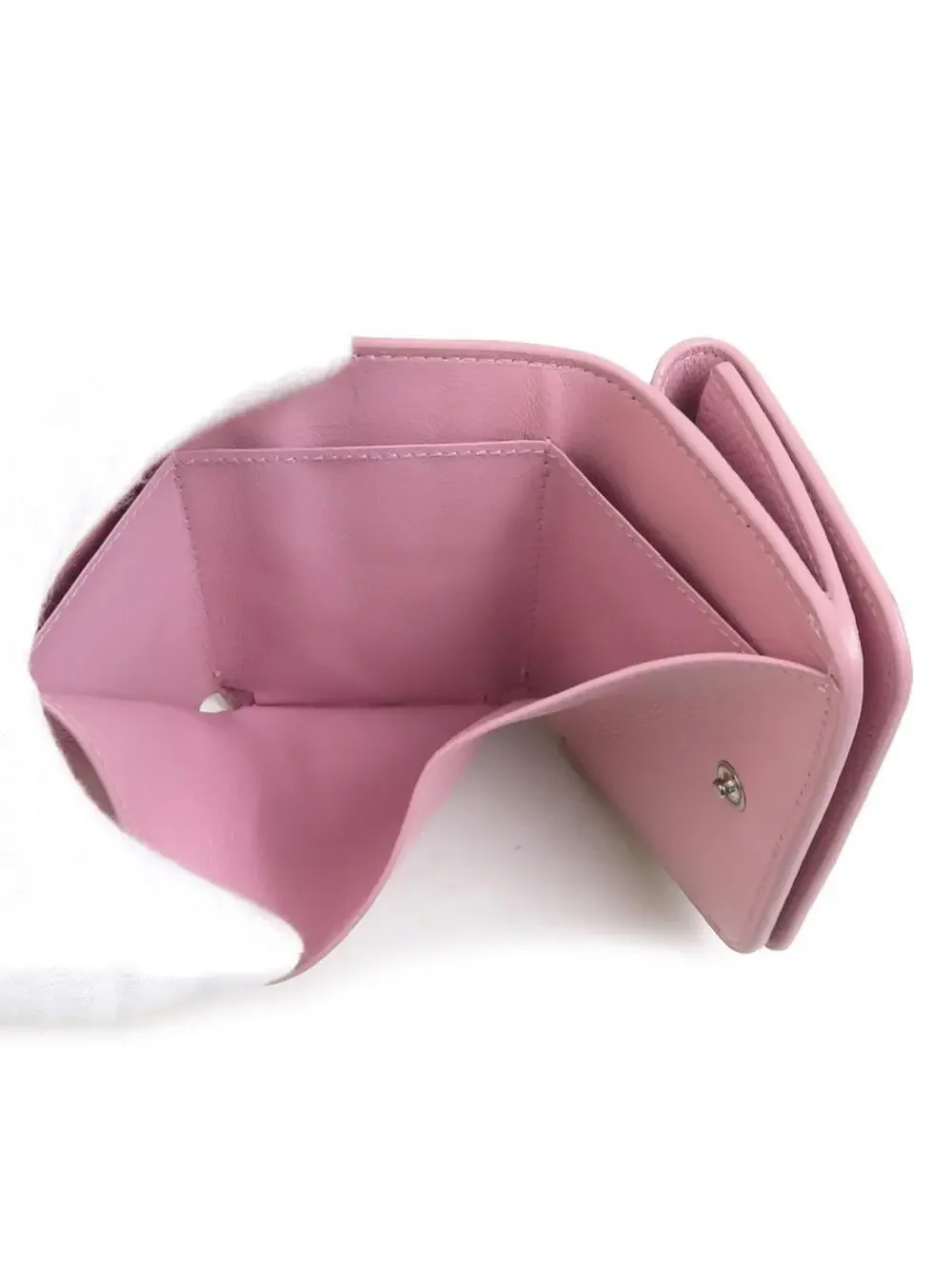 Auth Balenciaga Trifold Wallet Pink #321129B25B